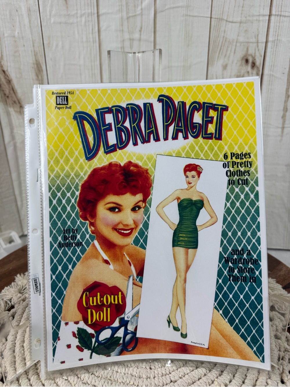 Dell Debra Paget Paper Doll Cover — Red Hair, Green Outfit